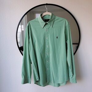 Polo Ralph Lauren Men’s Classic Fit Striped Button Down Shirt, 16 1/2